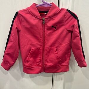 Puma toddler jacket pink with black detail